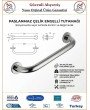 Engelli Tutunma Barı - Bedensel Engelli Küvet Tutunma Barı - 30cm