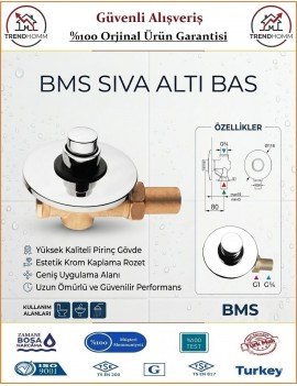 Bms Zaman Ayarlı Sıva Altı Bas 3/4 - %100 Prinç