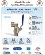 Küresel Bas Vana 3/4'' - %100 Prinç Malzeme