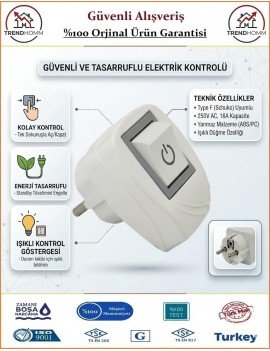 Trendhomm Anahtarlı Topraklı Erkek Fiş