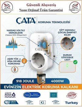 Cata Akım Korumalı Priz - 4000W