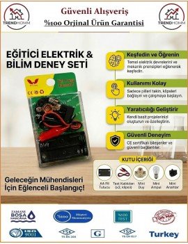 Trendhomm Okul Deney Seti - Elektrik Devre ve Ampul Deney Seti