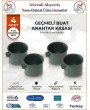 Geçmeli Anahtar Kasası - Sıva Altı - Siyah - 4 Adet