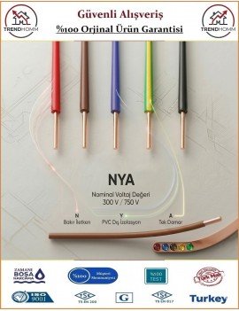 Öznur NYA 1,5mm Kahve Tek Damar Kablo
