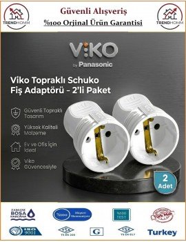 Viko Topraklı Dişi Fiş - 2 Adet