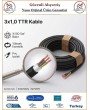 Öznur 3x1 TTR Elektrik Kablosu - Siyah - %100 Bakır