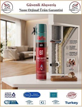 Akfix Yangına Dayanıklı Poliüretan Köpük 850 GR - B1 Sertifikalı