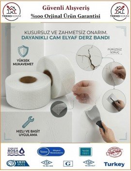 Derz Bandı - Alçı Sıva File Bandı - Yapışkanlı 4.8x45 Metre