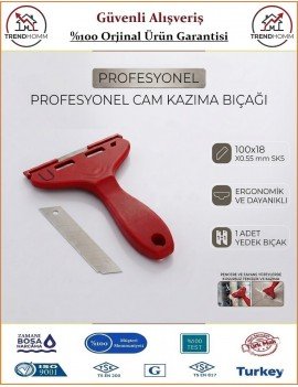 Cam Kazıma Bıçağı - Cam Temizleme Bıçağı - Geniş Ağızlı