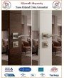 Çelebi Balmondi Rozetli İç Kapı Kolu - Parlak Nikel - Wc Banyo