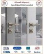 Çelebi Balmondi Rozetli İç Kapı Kolu - Parlak Nikel - Wc Banyo
