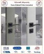 Çelebi Bravo Rozetli İç Kapı Kolu - Mat Siyah - Wc Banyo