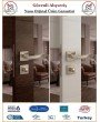Çelebi Gonca Rozetli İç Kapı Kolu - Parlak Nikel - Wc Banyo
