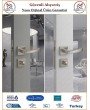 Çelebi Gonca Rozetli İç Kapı Kolu - Parlak Nikel - Wc Banyo