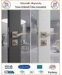 Çelebi Kartal Rozetli İç Kapı Kolu - Parlak Nikel - Wc Banyo