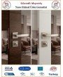 Çelebi Lama Rozetli İç Kapı Kolu - Parlak Nikel - Wc Banyo