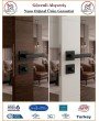 Çelebi Lama Rozetli İç Kapı Kolu - Mat Siyah - Wc Banyo