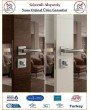 Çelebi Prizma Rozetli İç Kapı Kolu - Parlak Nikel - Wc Banyo