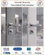 Çelebi Prizma Rozetli İç Kapı Kolu - Parlak Nikel - Wc Banyo