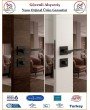 Çelebi Sedir Rozetli İç Kapı Kolu - Mat Siyah - Wc Banyo