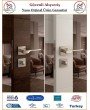 Çelebi Sedir Rozetli İç Kapı Kolu - Parlak Nikel - Wc Banyo