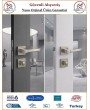 Çelebi Viktorya Rozetli İç Kapı Kolu - Parlak Nikel - Wc Banyo