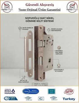 Sofuoğlu Sessiz Wc Banyo Kapı Kilidi - Saten