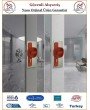 Okul Tipi Pvc Güvenli Bariyerli Kapı Kolu - Kırmızı