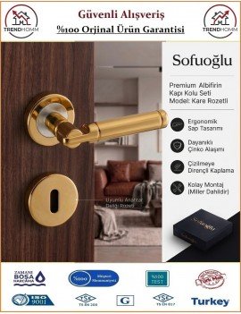 Sofuoğlu Şebboy Rozetli Kapı Kolu - Albifirin Saten - Oda