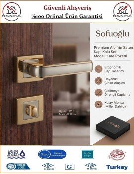 Sofuoğlu Seyhan Rozetli Kapı Kolu - Albifirin Saten - Wc Banyo