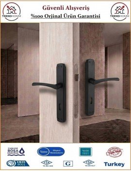 Trendhomm Bravo Aynalı İç Kapı Kolu - Mat Siyah - Oda