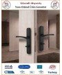 Trendhomm Bravo Aynalı İç Kapı Kolu - Mat Siyah - Wc Banyo - Sağ