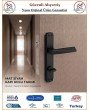 Trendhomm Prizma Aynalı İç Kapı Kolu - Mat Siyah - Wc Banyo - Sağ