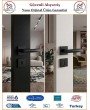 Trendhomm Prizma Rozetli İç Oda Kapı Kolu - Mat Siyah - Oda