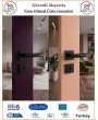 Trendhomm Prizma Rozetli İç Oda Kapı Kolu - Mat Siyah - Oda
