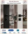 Trendhomm Prizma Rozetli İç Oda Kapı Kolu - Mat Siyah - Wc Banyo