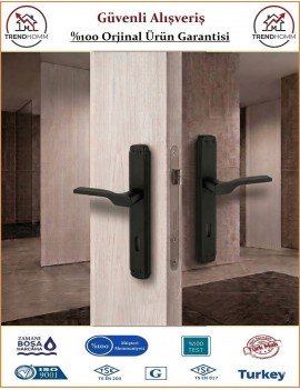 Trendhomm Sedir Aynalı İç Kapı Kolu - Mat Siyah - Oda