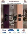 Trendhomm Sedir Rozetli İç Oda Kapı Kolu - Mat Siyah - Oda