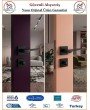 Trendhomm Sedir Rozetli İç Oda Kapı Kolu - Mat Siyah - Wc Banyo