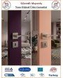 Trendhomm Bravo Rozetli İç Oda Kapı Kolu - Nikel Saten - Oda