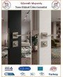 Trendhomm Bravo Rozetli İç Oda Kapı Kolu - Nikel Saten - Wc Banyo