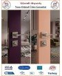 Trendhomm Bravo Rozetli İç Oda Kapı Kolu - Nikel Saten - Wc Banyo