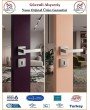 Trendhomm Lama Rozetli İç Oda Kapı Kolu - Nikel Saten - Oda
