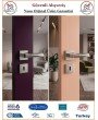 Trendhomm Prizma Rozetli İç Oda Kapı Kolu - Parlak Nikel - Oda