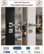 Trendhomm Prizma Rozetli İç Oda Kapı Kolu - Parlak Nikel - Wc Banyo