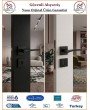 Trendhomm Bravo Rozetli İç Oda Kapı Kolu - Mat Siyah - Oda