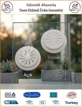 Aç Kapa Doğalgaz Havalandırma Cam Menfezi - Sert Plastik - Beyaz